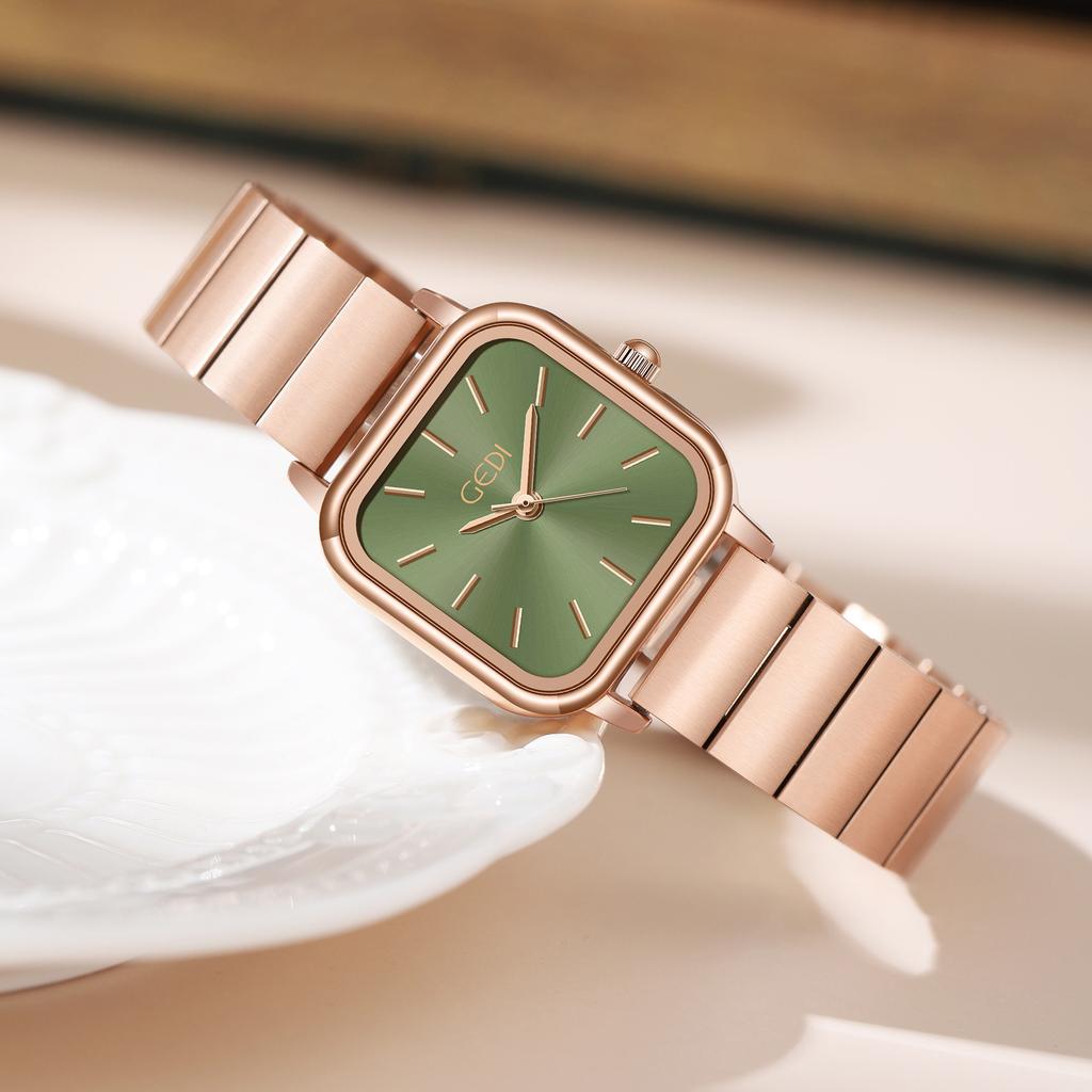 Simple Temperament Steel Belt Watch Women'S Niche Light Luxury Personalized Square Small Plate Quartz Watch Women