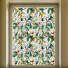 Flowers Window Privacy Film Removable Static Cling Stickers Floral Stained Glass Decals Decorative Window Decals for Home
