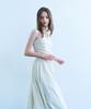 ADAUL Jelly Shirred Choker Long Dress - Ivory