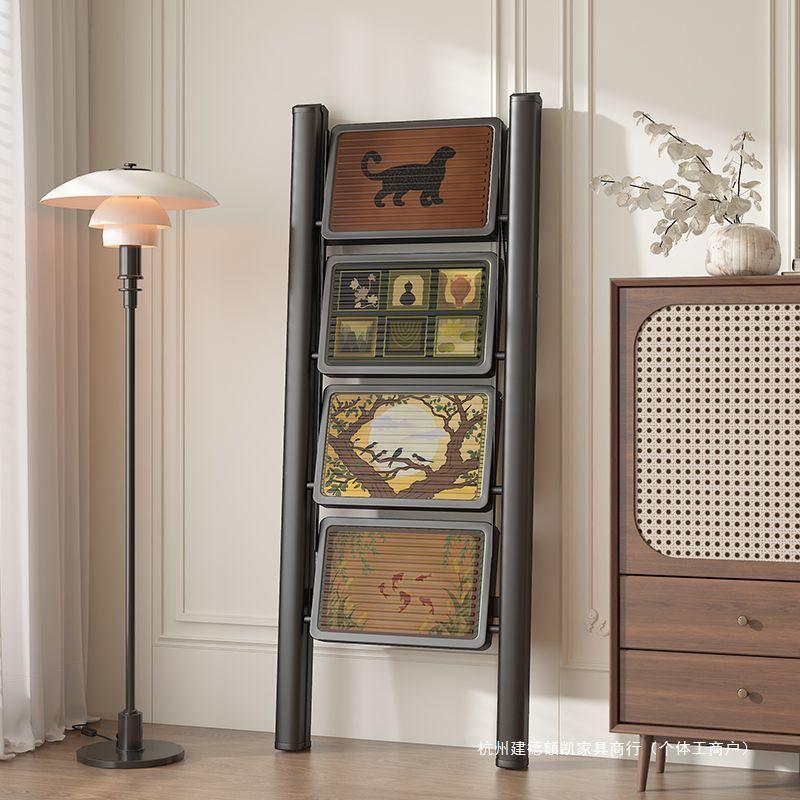 Multi-Functional Chinese-Style Folding A-Frame Ladder with Retro Flower Stand