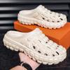 Fashion Autumn and Winter Waterproof Cotton Slippers Men's Bags and Home Slippers Indoor Confinement Shoes Plush Couple Shoes
