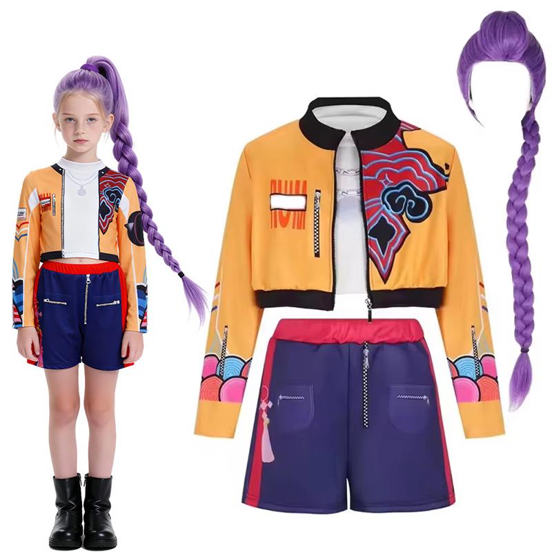 Girl Group Stage Performance Costume pop Music Dance Outfit Printed Jacket Crop Top Shorts Party Cosplay Suit