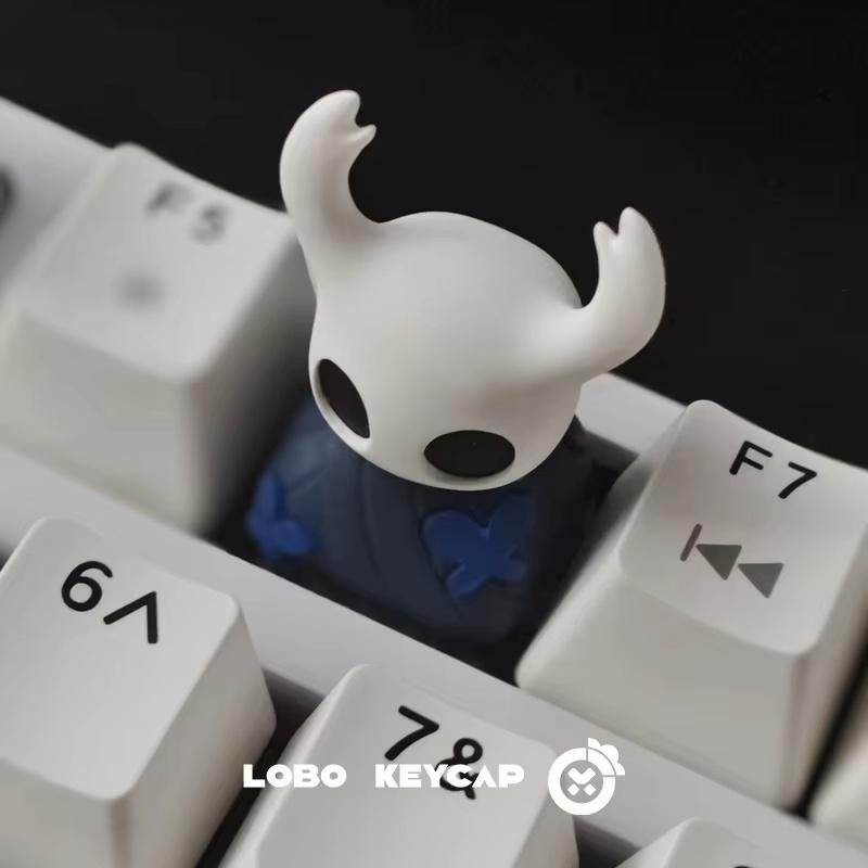 Teclados Hollow Knight Accesorios Tecla Transmisión de Luz Muñeca de Resina Linda Personalizada Decoración de Teclado Mecánico