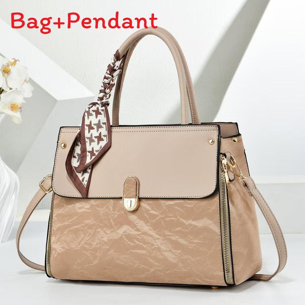 Casual Fashion Pu Bag For Women With Contrast Stitching And Spacious Storage