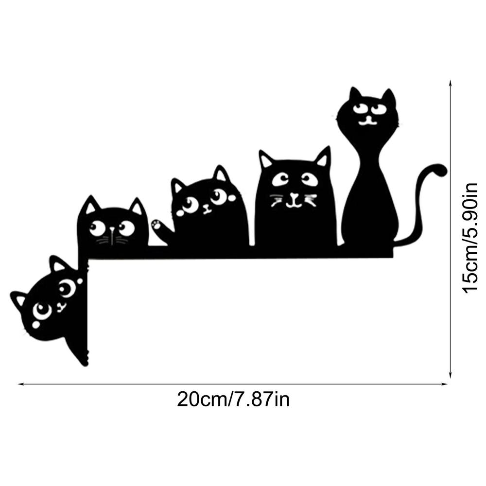 Metal Halloween Door Topper Black Cat Indoor Halloween Decorations Halloween Door Corner Sign Cat Silhouette Decorative Signs