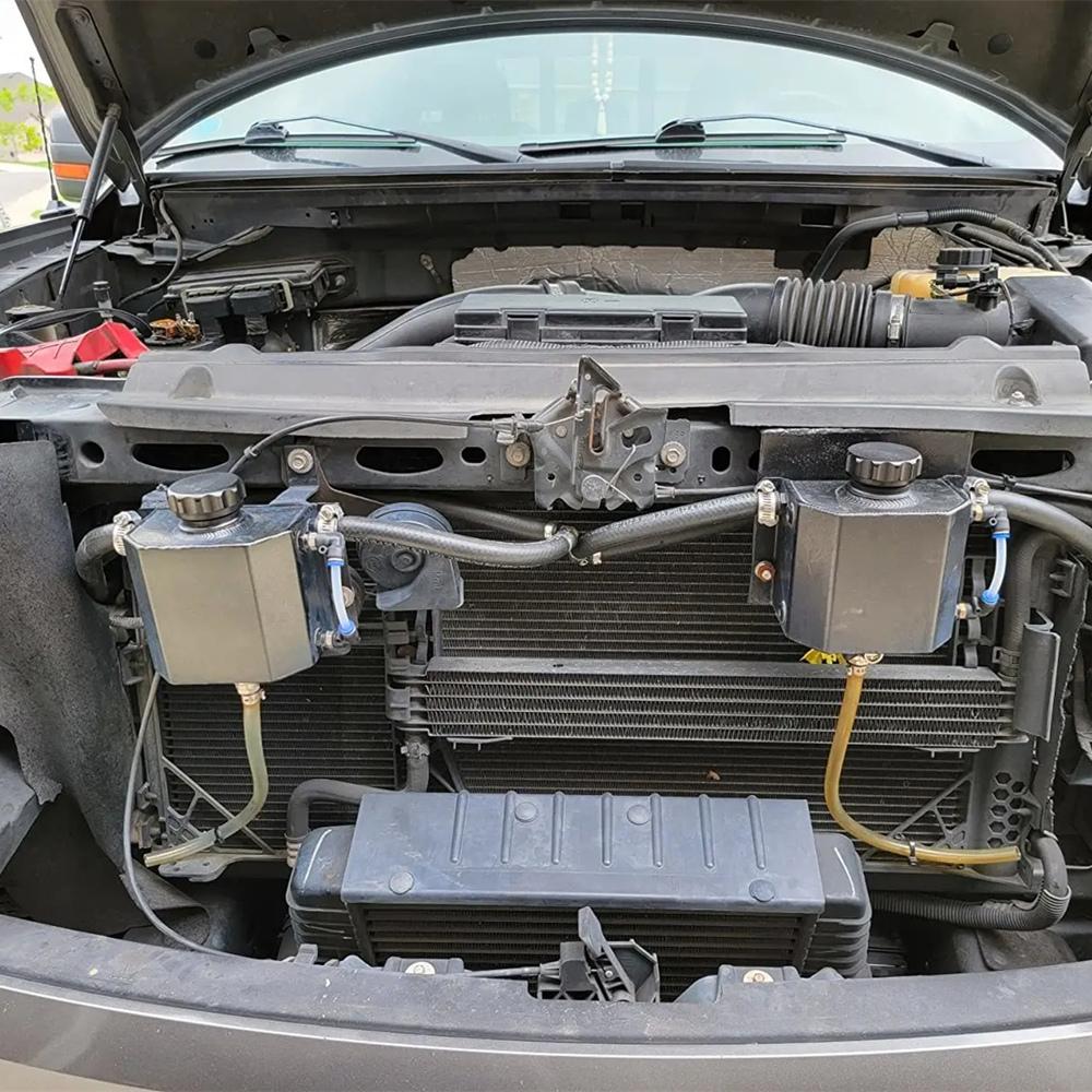 Universal 1L Alloy Engine Oil Fuel Gas Catch Can Breather Tank Bottle Coolant Radiator Overflow Tank