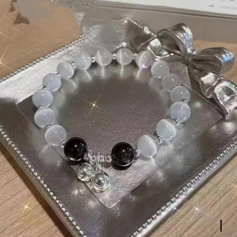 Opal Sea Treasure Moonlight Crystal Bracelet Light Luxury Elastic Bracelet For Girls Women Jewelry Accessories