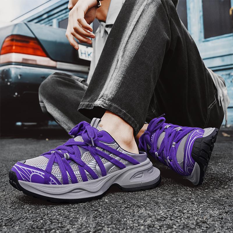 New Designer Half Sneakers Men Fashion Platform Mens Shoes 2025 Breathable Chunky Sneakers Men Summer Streetwear Shoes Sports