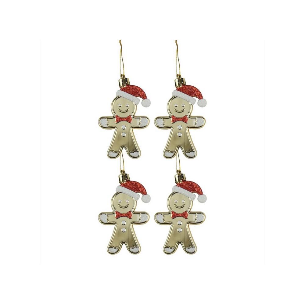 Scream Machine Gingerbread Man Christmas Tree Decoration (Pack of 4)