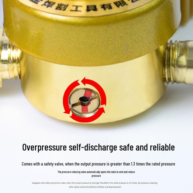 Shockproof Argon Pressure Reducer & Flowmeter for Arc Welding - Energy-saving, Drop-proof Gauge & Reducing Valve
