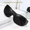 JYL Polarized Diamond Sunglasses UV400 Women Retro Luxury Fashion Protective / A008