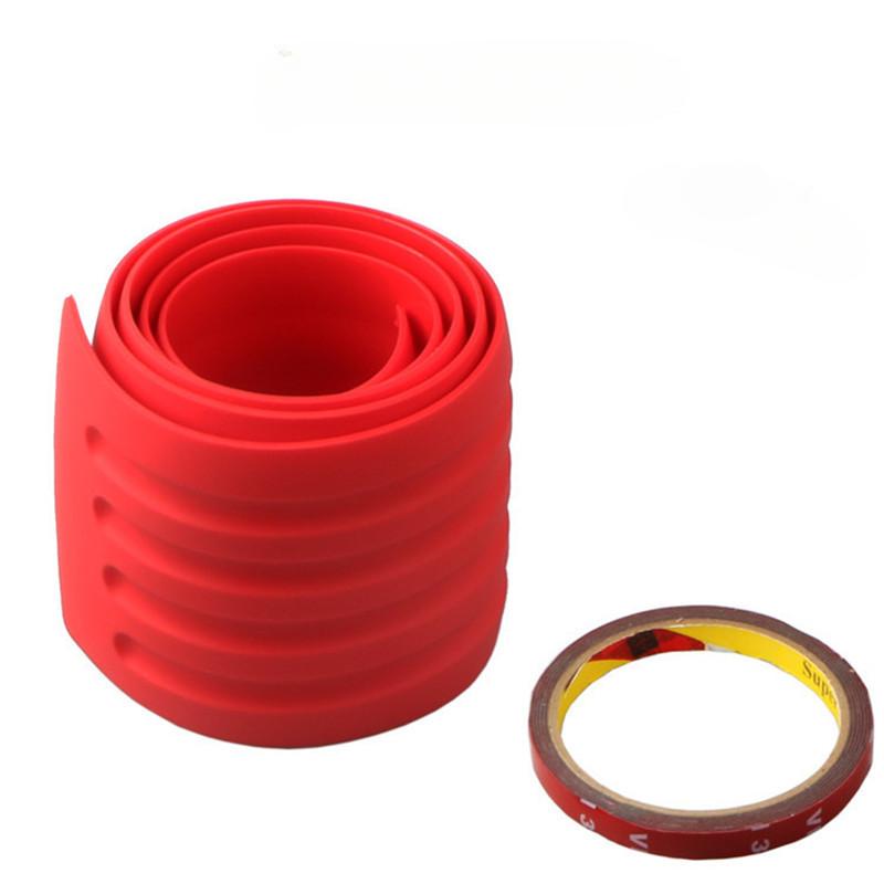 1PC 90CM Car Trunk Protection Strip Bumper Anti-collision Anti-rub Rubber Strip Tail Door Decorative Threshold Rear Guard Plate