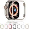 Metal Cover for Apple Watch Series Ultra 8 9 49mm 7 41mm 45mm iWatch 9 8 SE 40/44mm Aluminium Alloy Protective Case Bumper Frame