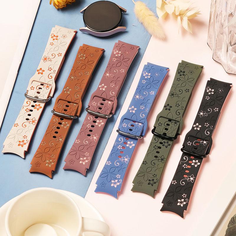 Original Silicone band for Samsung Galaxy Watch 7 FE 6 5 4 Classic 5 pro 44mm 40mm 43mm 47mm 45mm Bracelet Galaxy Watch6 7 Strap