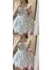 New Arrival: French Floral Princess Mini Dress with Puffy Skirt and Flutter Sleeves