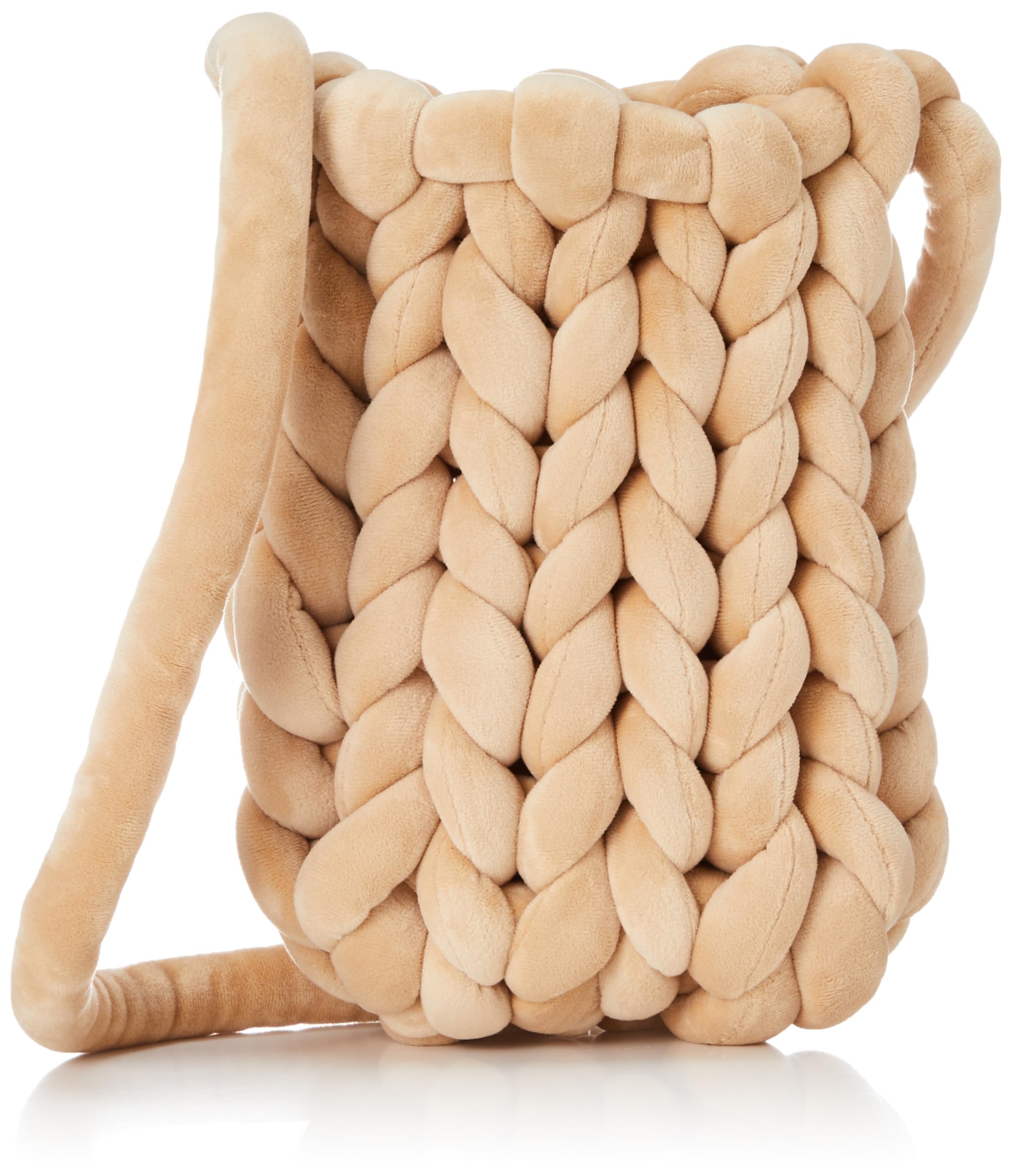 

Сумка через плечо Cuco из пушистого велюрового трикотажа крупной вязки 2353111213 Бежевый (300)