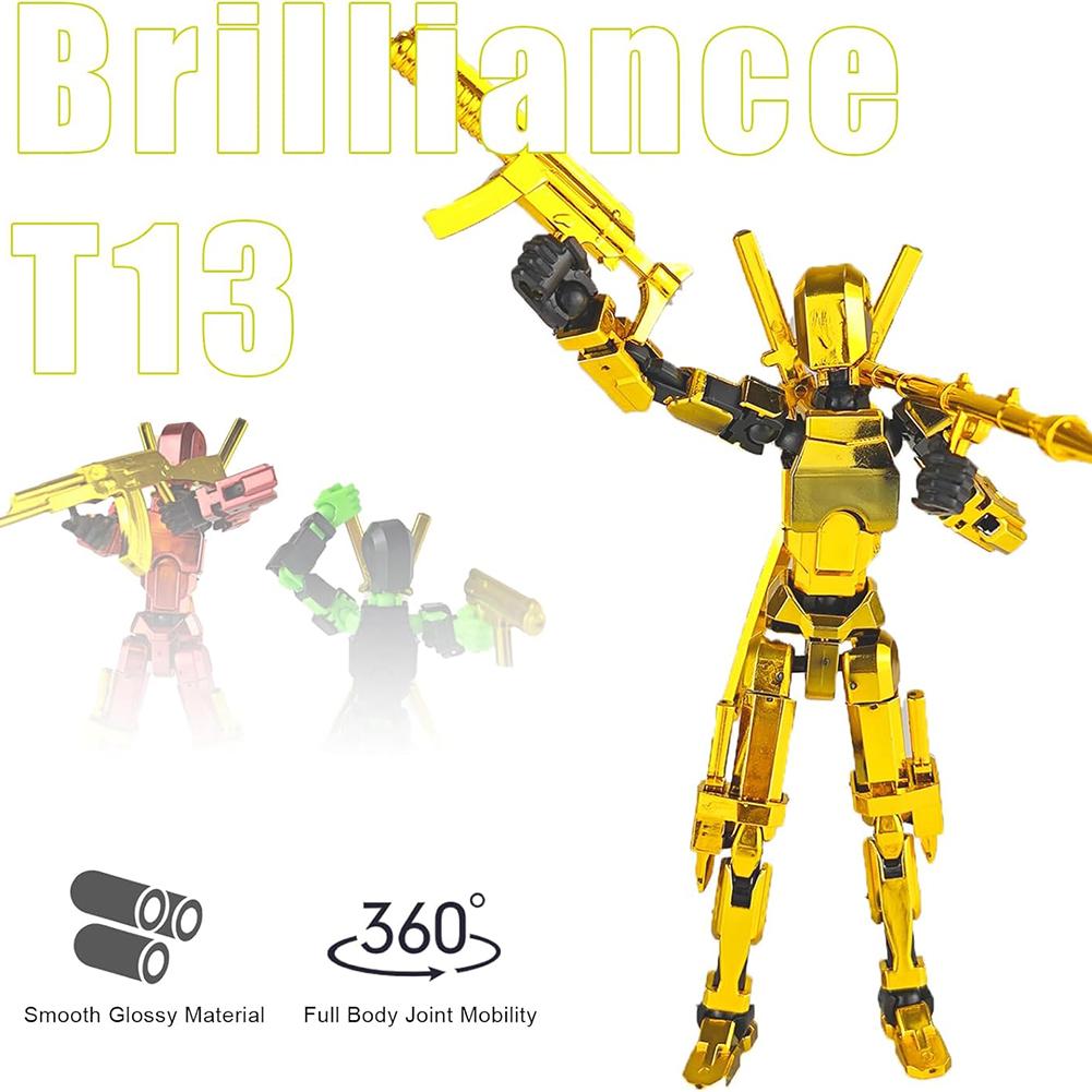 13 Multi-Jointed Action Figures Full Body Mechanical Movable Toy Action Figure Dummy Desk Decoration for Game Lovers