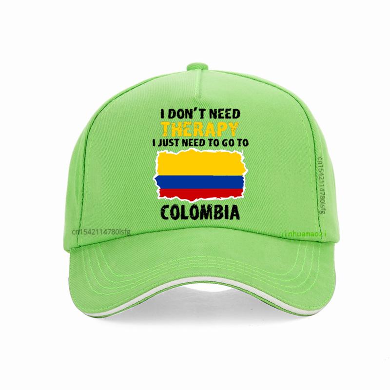 Funny Colombia Flag hat printing Graphic Cotton Adjustable Baseball Cap Summer Style Unisex Women Golf Snapback Hats