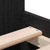 Bed Frame in Black Oak Look 193 x 93 x 50 cm Engineered Wood