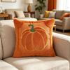Soft Plush Fabric Plush Pillowcase Pumpkin Pattern Faux Wool Cushions  Halloween Decoration