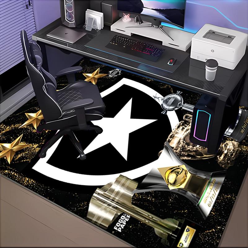 Botafogo Football Club Printed Office Carpet Chair Cushion Entryway Rug, Rugs for Living Room, Bedroom Christmas gifts
