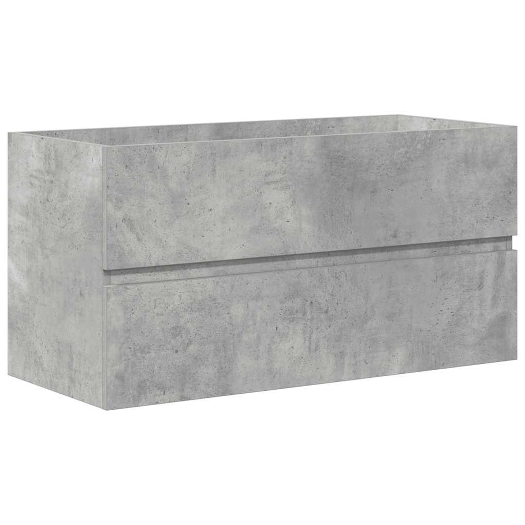 2 Piece Bathroom Furniture Set Concrete Grey Particleboard