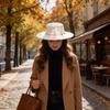 Cappello Fedora in Feltro di Lana per Uomo e Donna Con Protezione Solare e Traspirabilità