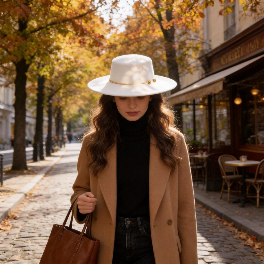 Cappello Fedora in Feltro di Lana per Uomo e Donna Con Protezione Solare e Traspirabilità