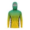 Lightweight Ice Silk Fishing Shirt With Hood Face Cover Long Sleeve UV Protection Quick Dry Outdoor Fly Apparel