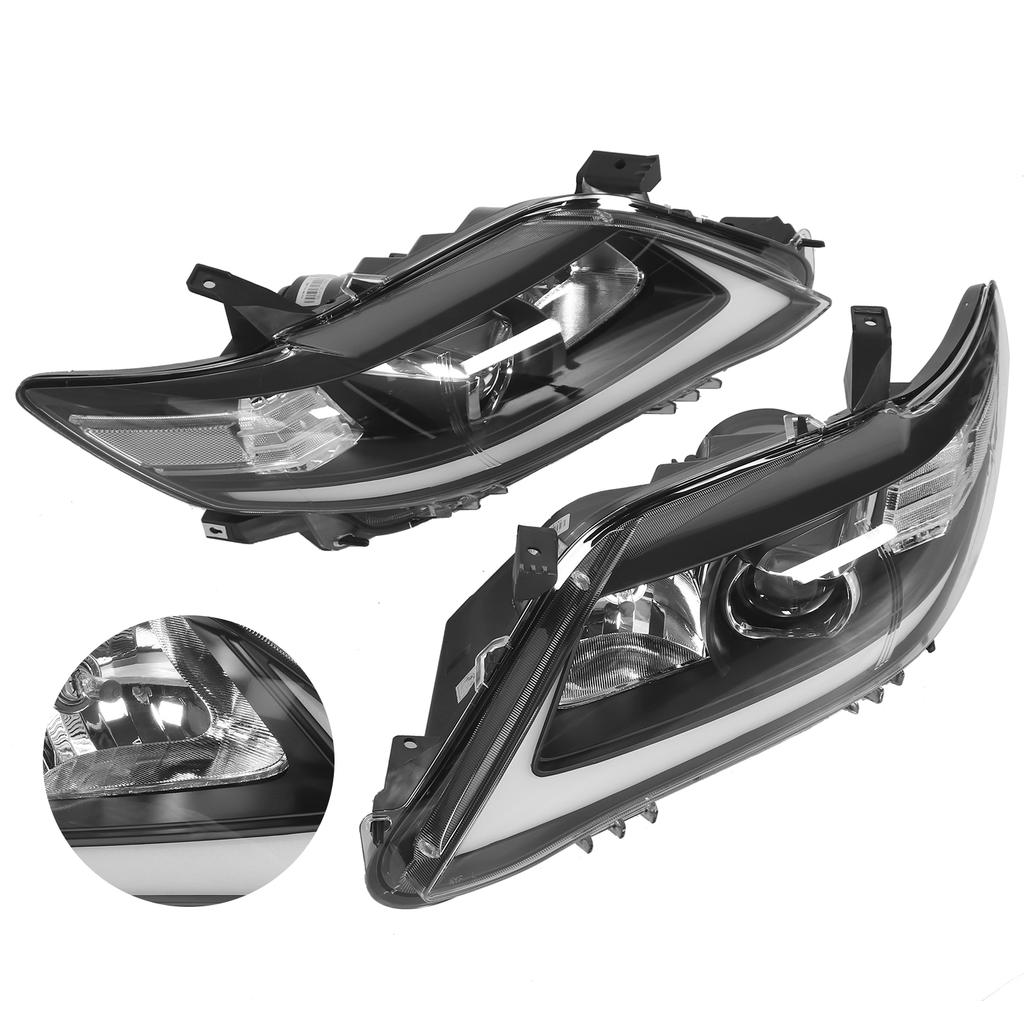 VLAND LED Projector Dynamic Headlights DRL Clear Lens Fit for Camry XV40 2010‑2011 LHD