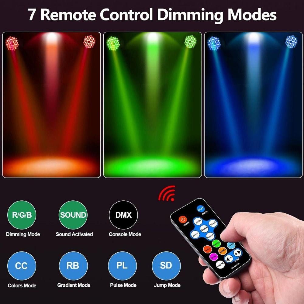 36 LEDs Party Light Remote Control DJ Light Disco Light RGB Flat Par Stage Light  Party