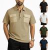 Men's Business and Leisure Double Pocket Button Polo Shirt