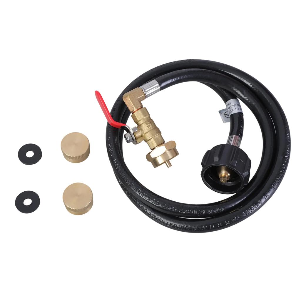 Upgraded Propane Refill Adapter 4ft Stainless Steel Braid Hose for 1lb To 20lb Tank Conversion Gas Connector