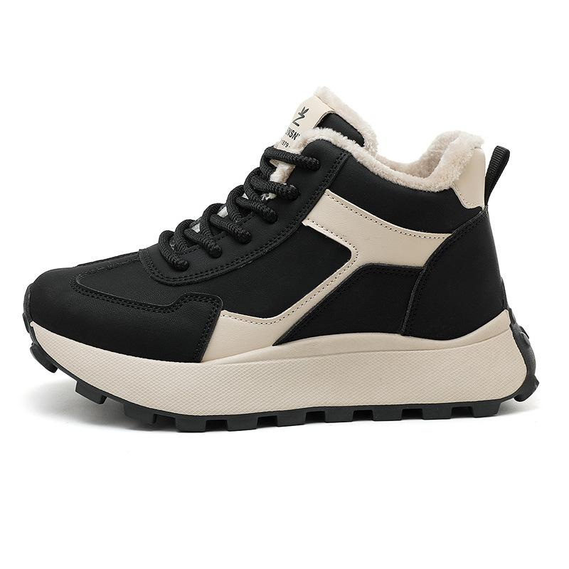 YBF velvet high-top snow boots winter new student ins thermal casual shoes cotton shoes