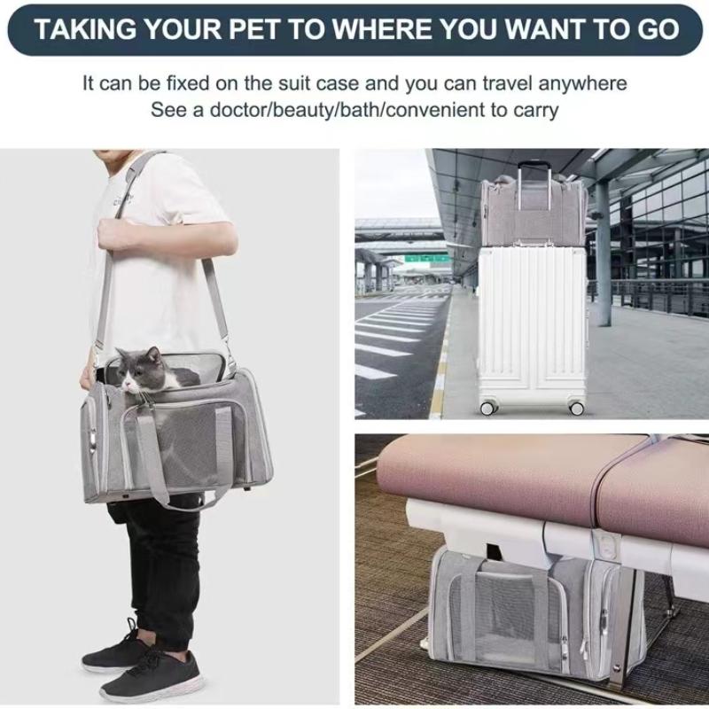 Dog Carrier Bag for Small Medium Cats Dogs Up To 15 Lbs,Airline Approved Carrier Soft Sided, Collapsible Travel Puppy Carrier