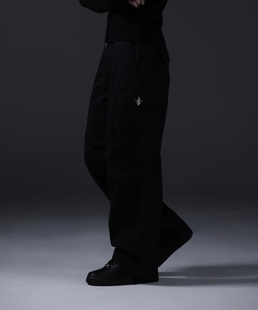 CARMID Glory Wide Curved Parachute Cargo Pants [Black]