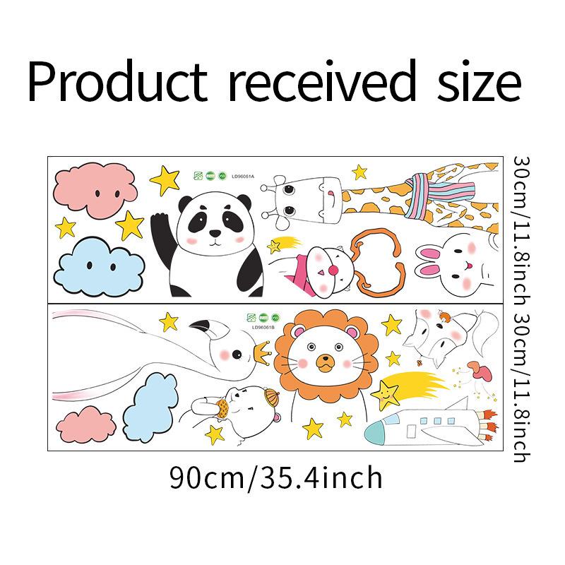 

Милый мультяшный детеныш животного облако Наклейка на стену Детская комната Детский сад Домашний декор Наклейка на стену Самоклеящаяся Можно настроить