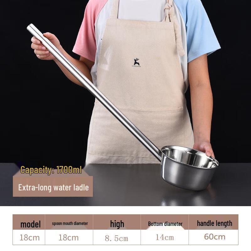 

HANDUNYOU Stainless Steel Extra Long Handle Ladle