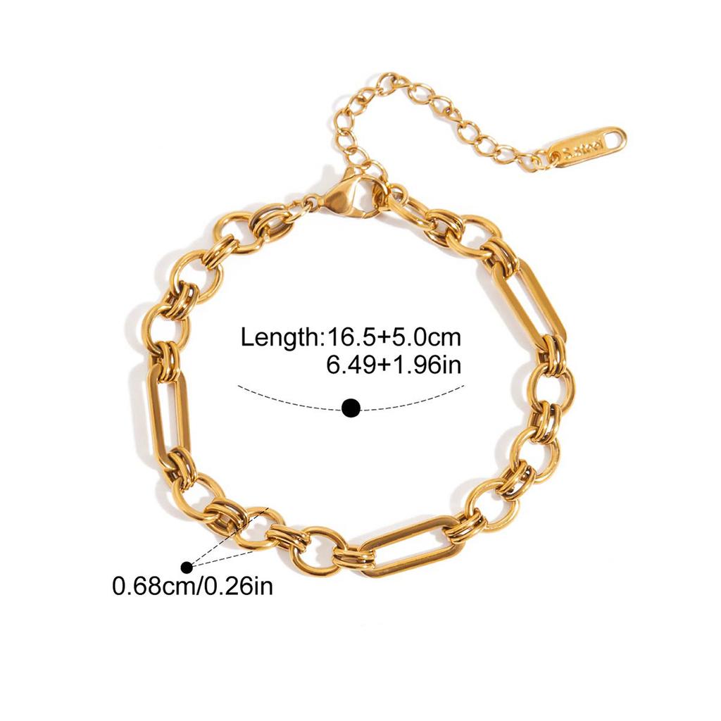 Yori Handmade 3:1 Chain Bracelet Stainless Steel 18K Gold PVD Plated Waterproof DIY Accessories New Gift