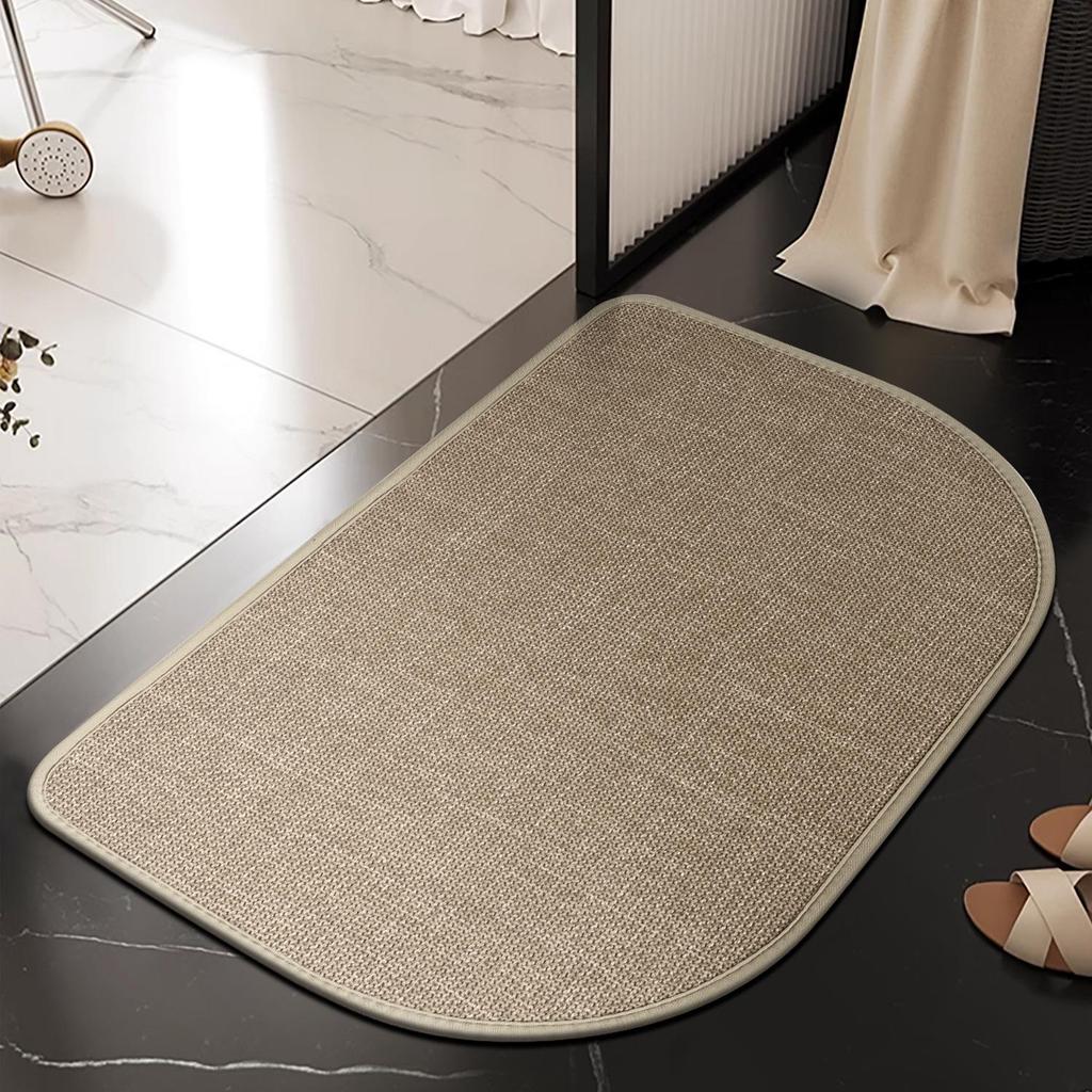 Absorbent Non-Slip Bathroom Mat - Quick-Drying Toilet & Washroom Entrance Rug