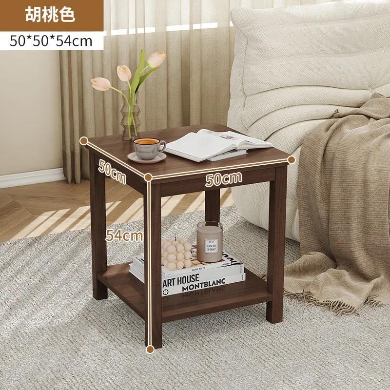 Simple Living Room Sofa Side Table Balcony Corner Coffee Table Small Square Bedside Side Living Room Tables Cabinet Furniture