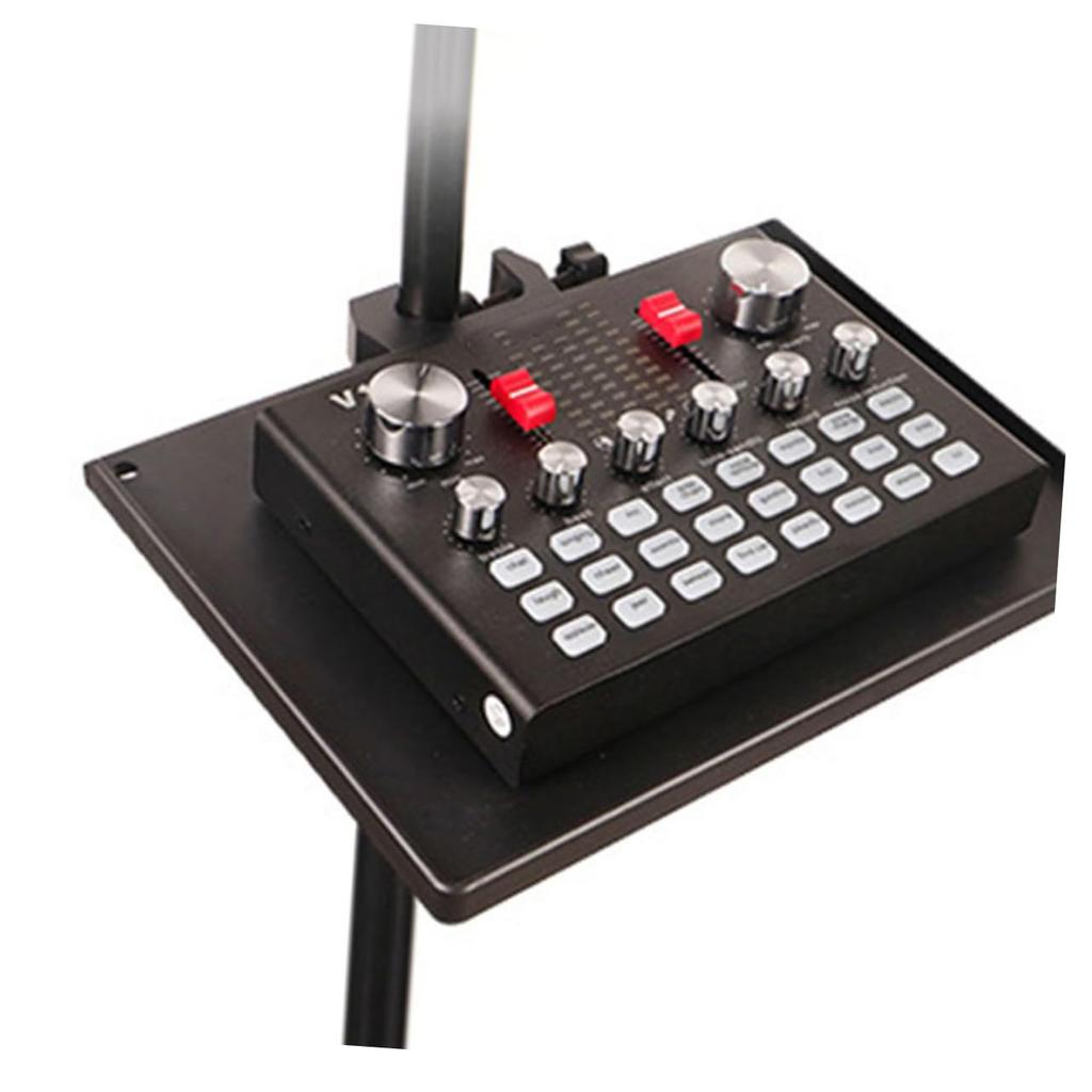 NUOLUX Mobile Phone Live Broadcast Stand Microphone Sound Card Tray Adjustable Bracket Stand Microphone Multifunctional Microphone Storage Tray Holder
