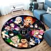Classic Japanese-style Cartoon Demon Slayer Round Rug, Home Soft Decorative Anti-slip Yoga Mat and Chair Mat, Outdoor Floor Mat Carpet K13