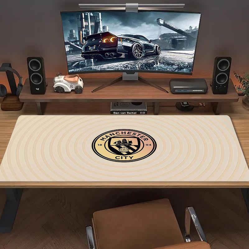 Man City2 Print  Cushion Non-slip Laptop Tablet Big Mousepad XXL Mat Mini PC Playmat With Lock edge