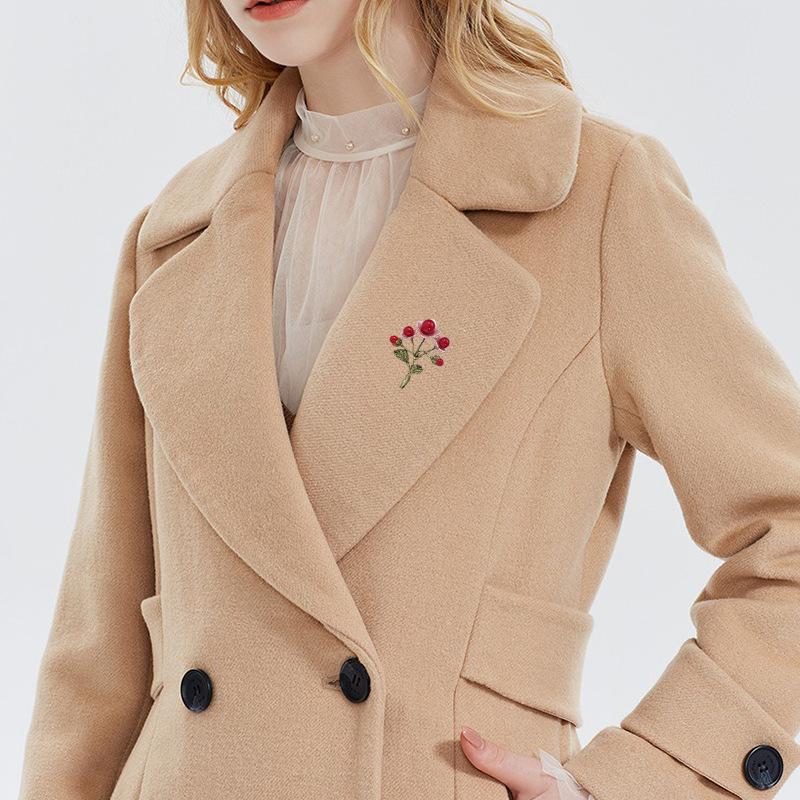 Série de Fleurs Japonaises et Coréennes Corsage Manteau Pull pour Femme Broche Fleur Perle Accessoires Rétro Peints à la Main