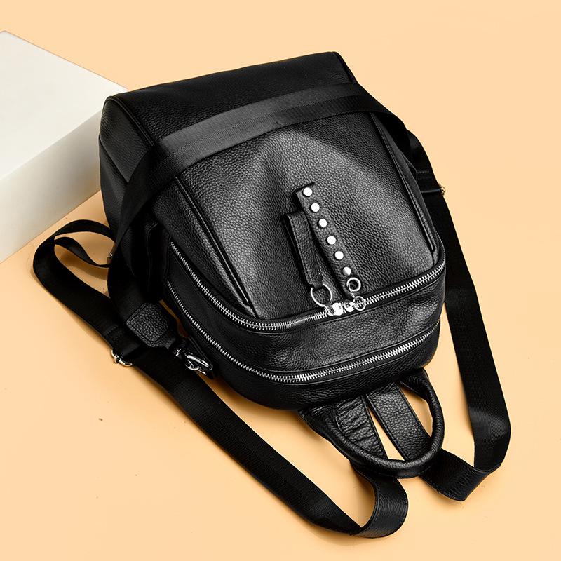 Damen Trendiger Minimalistischer Lederrucksack – Vielseitige Reise-Umhängetasche mit großem Fassungsvermögen