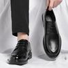 3/6/8cm Heel Increase Leather Shoes for Men Spring Summer New Designer British Style Black Groom Wedding Elevator Shoes Man