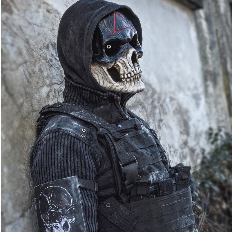 Halloween Ijesztő Koponya Fej Maszk Cosplay Parti Borzalmas Véres Maszkok Karnevál Felnőtt Horror Jelmez Fejfedő Latex Maszk