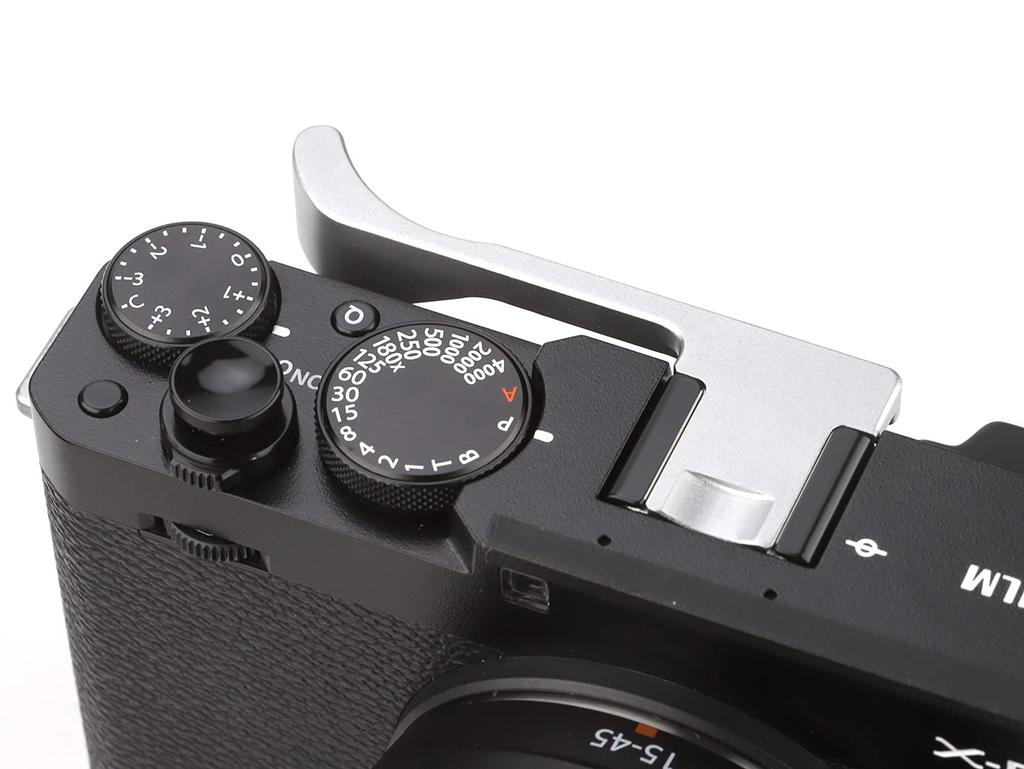 Haoge Hand Grip Metal Hot Shoe Thumb Rest for Fujifilm Silver THB-X4S X-E4 Camera,
