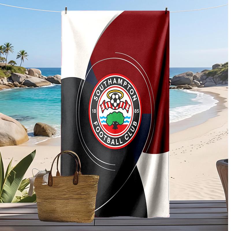 Southampton Football Print Beach Towel, Large Soft Quick Dry Towel for Beach Camping Swimming
